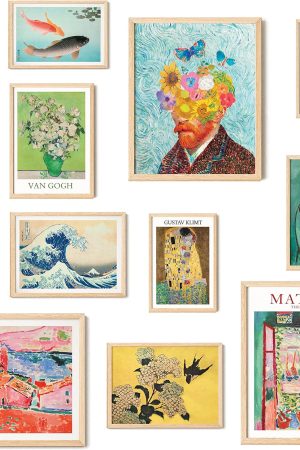 Colorful Eclectic Wall Art Prints for Bedroom and Home Decor